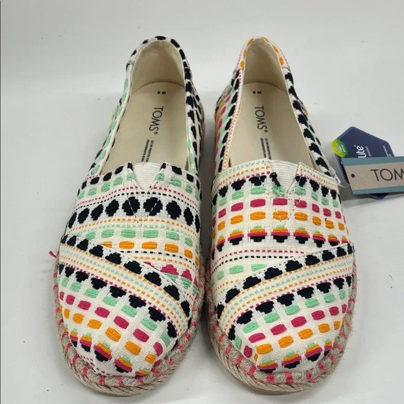 NWT Toms Alpargata Rope Espadrilles in Natural Global Woven Size 8 - Picture 4 of 7